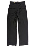 Twisted Seam Pant in Black Wool Twill