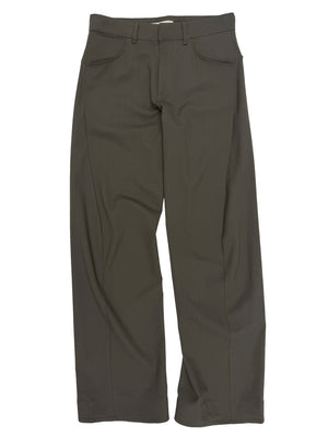 Twisted Seam Pant in Olive Wool Twill