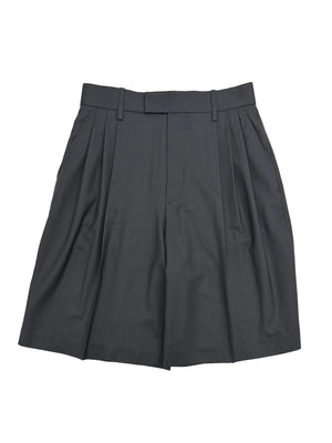 3-Pleat Short in Asphalt