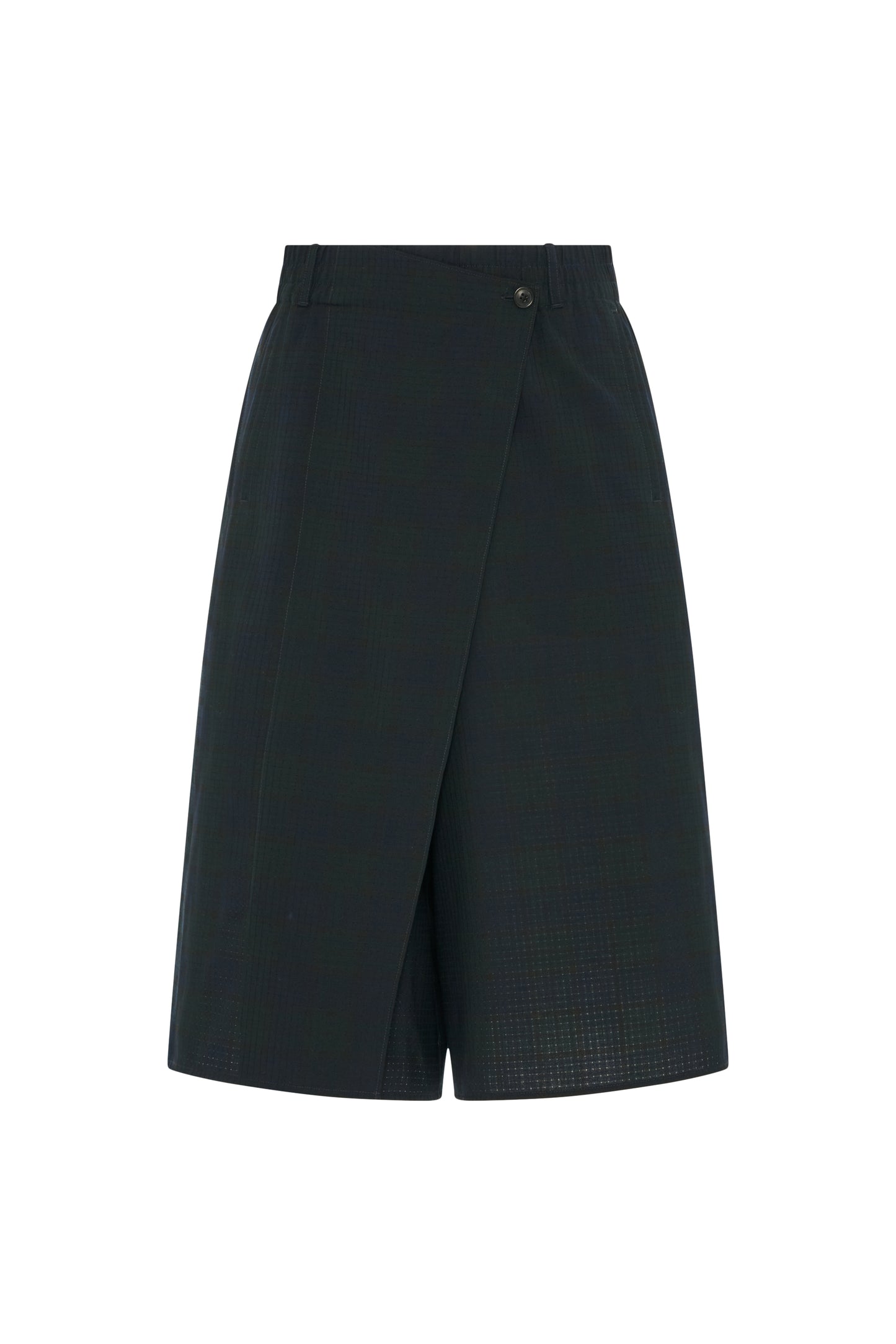 Wrap Short Navy Tartan