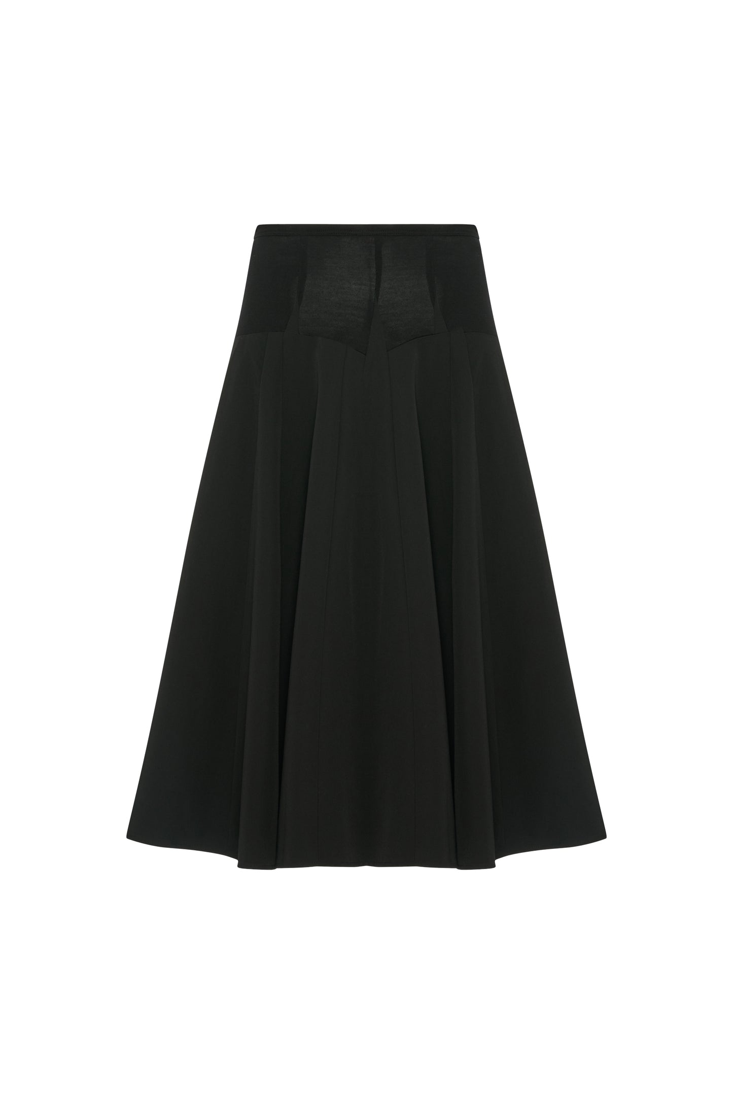 Knit Combo Godet Skirt