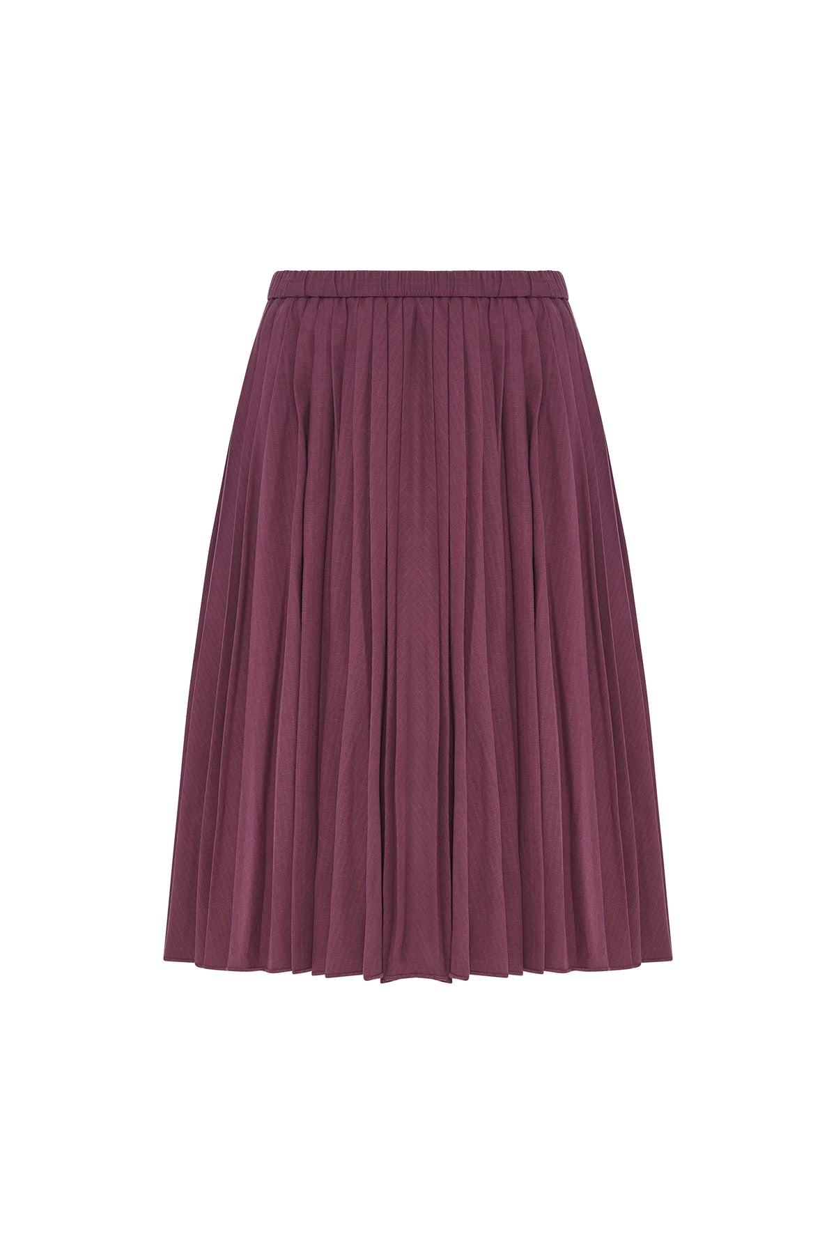 Pull-On Pleated Skirt Boysenberry
