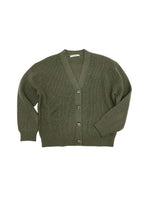 Ribbed Cardigan in Army