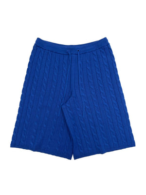 Cable Shorts in Bright Blue