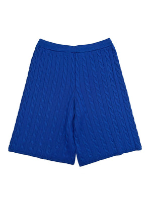 Cable Shorts in Bright Blue
