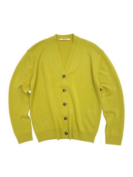 Classic Cardigan in Chartreuse