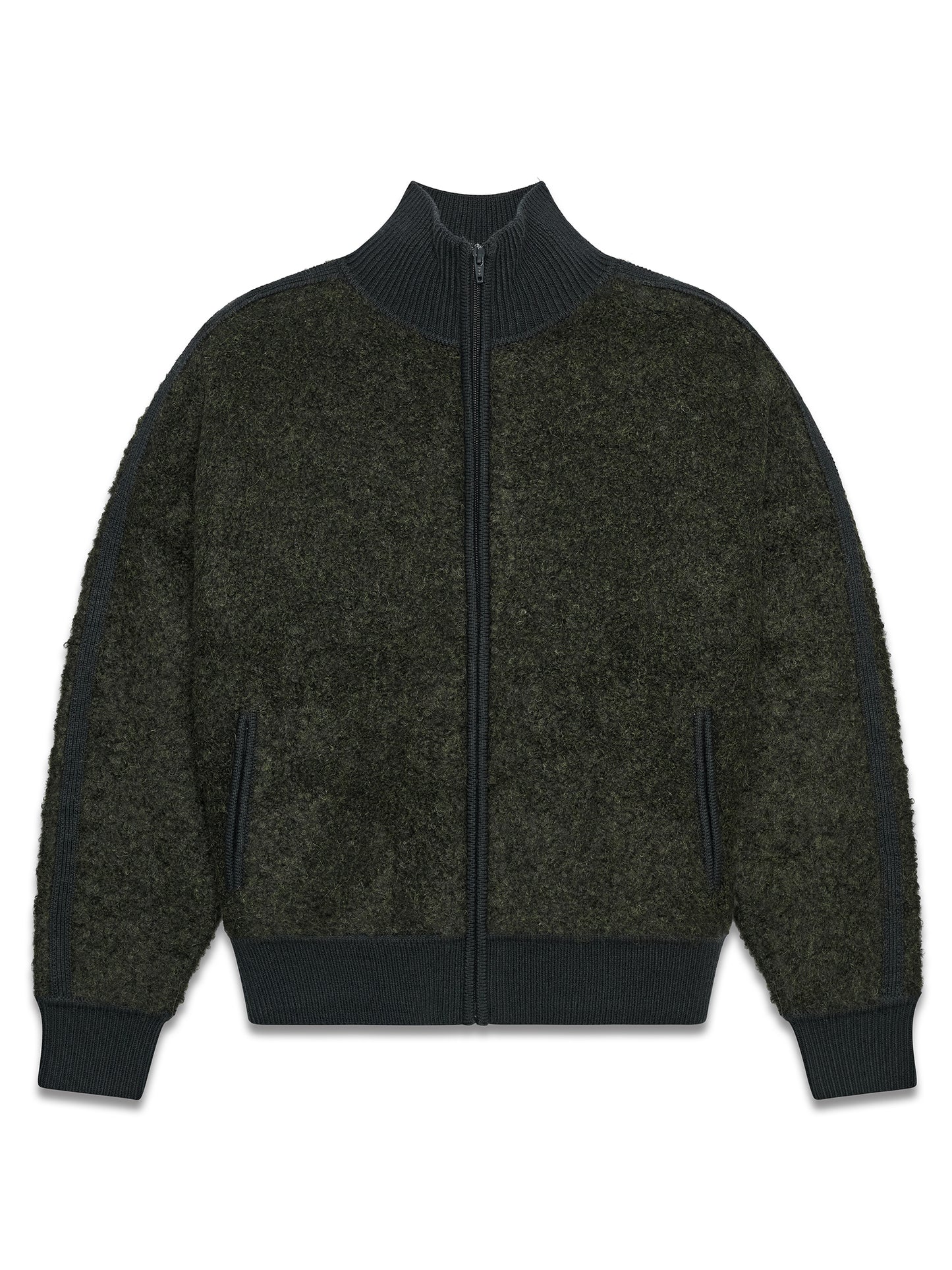 Track Zip Up Sweater Mud