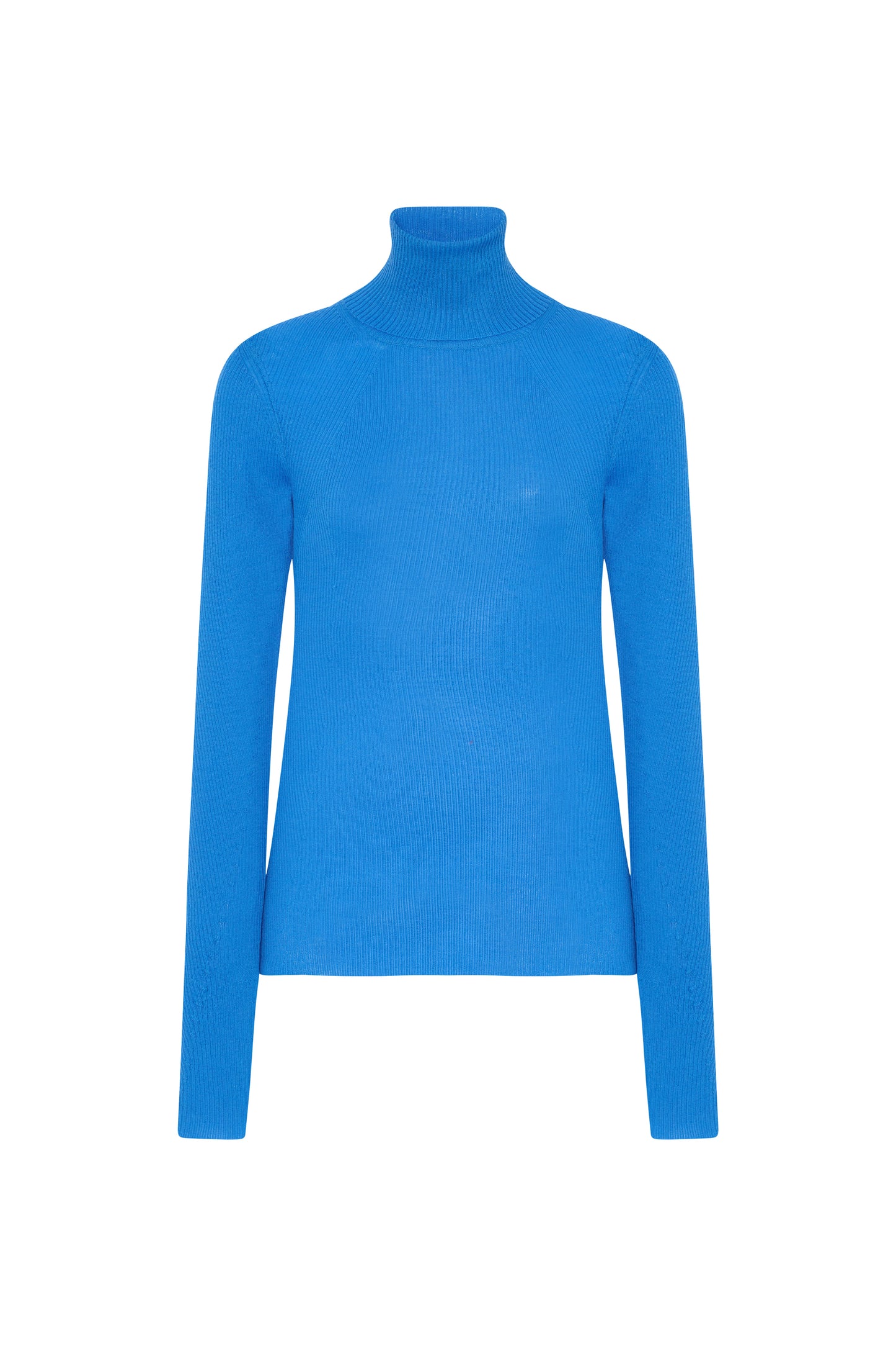 Ribbed Turtleneck Cornflower
