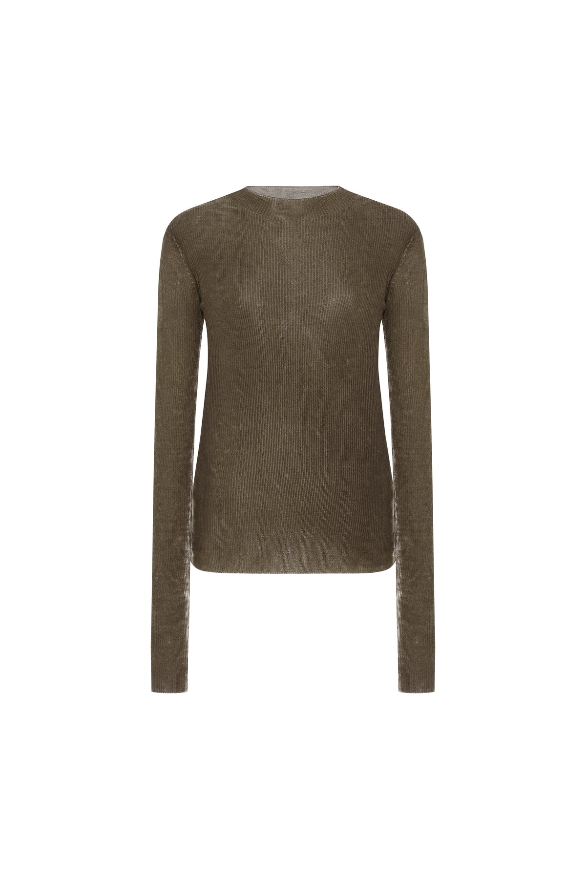 Printed Rib Mockneck Caper