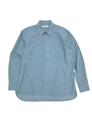 Concealed Placket Biggie Shirt in French Blue
