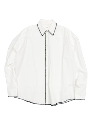 Contrast Overlock Uniform Shirt