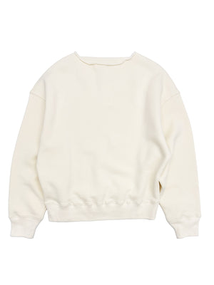 Rolled Neck Sweatshirt in Ivory