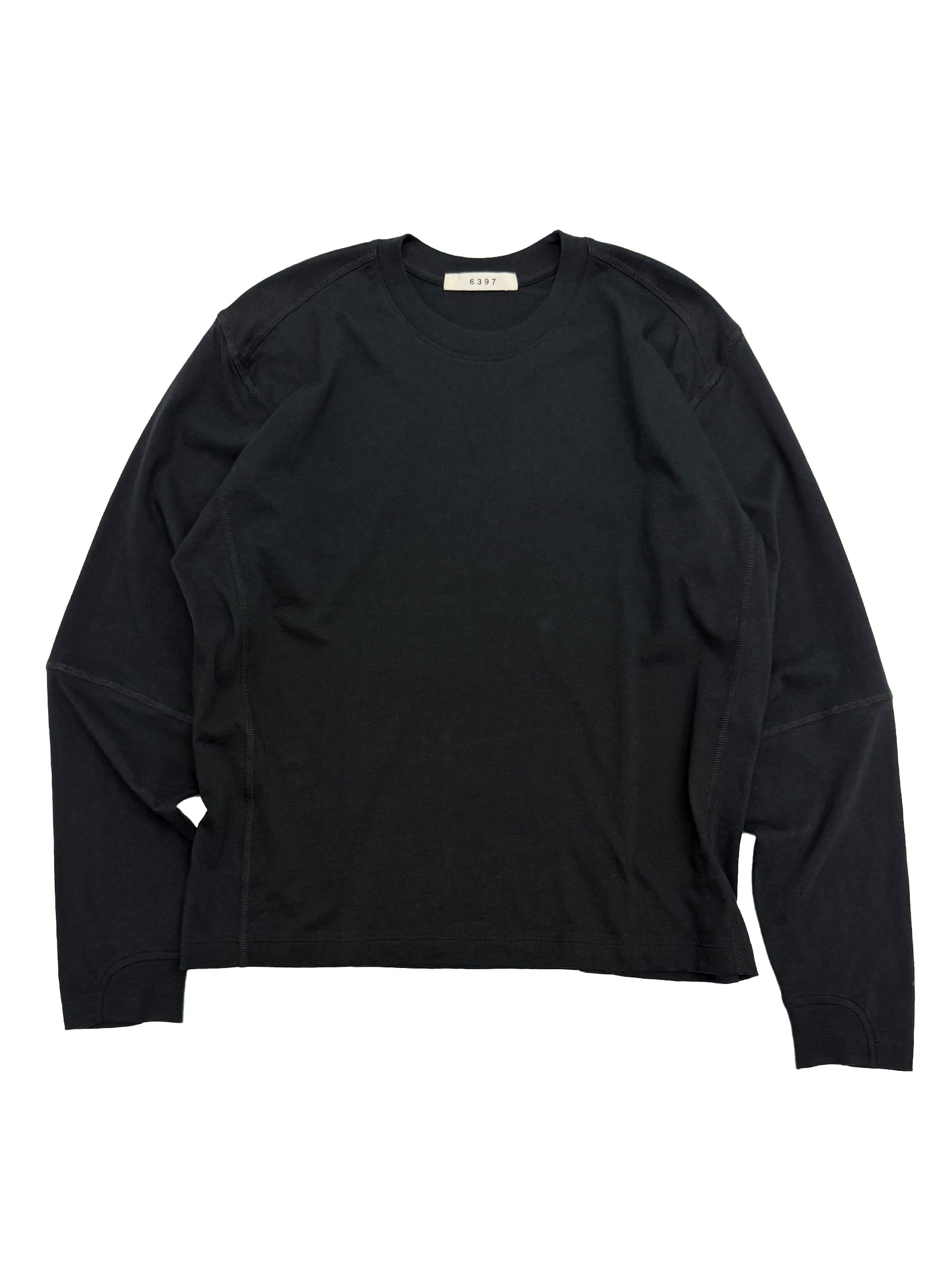 素晴らしい外見 in T Sleeve Long Coverstitch Black 6397 – トップス