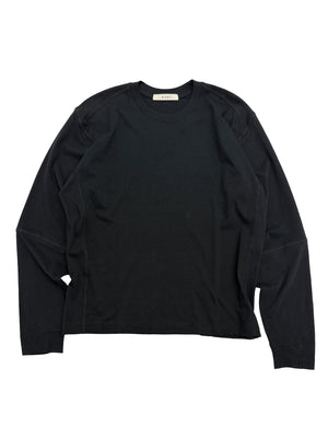 Coverstitch Long Sleeve T in Black