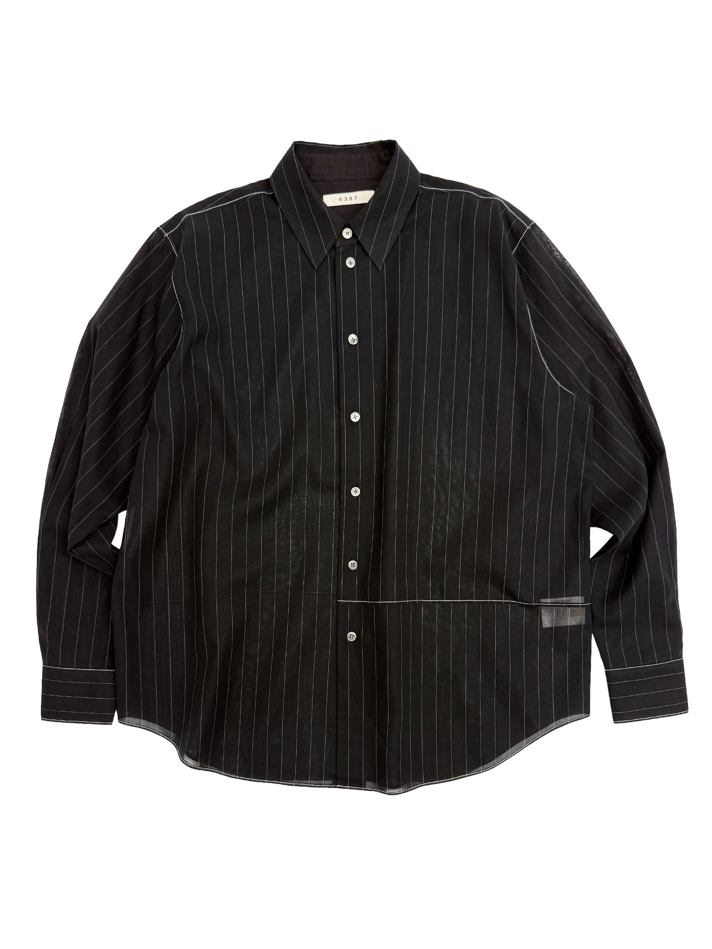 Sheer Pinstripe Shirt Ink