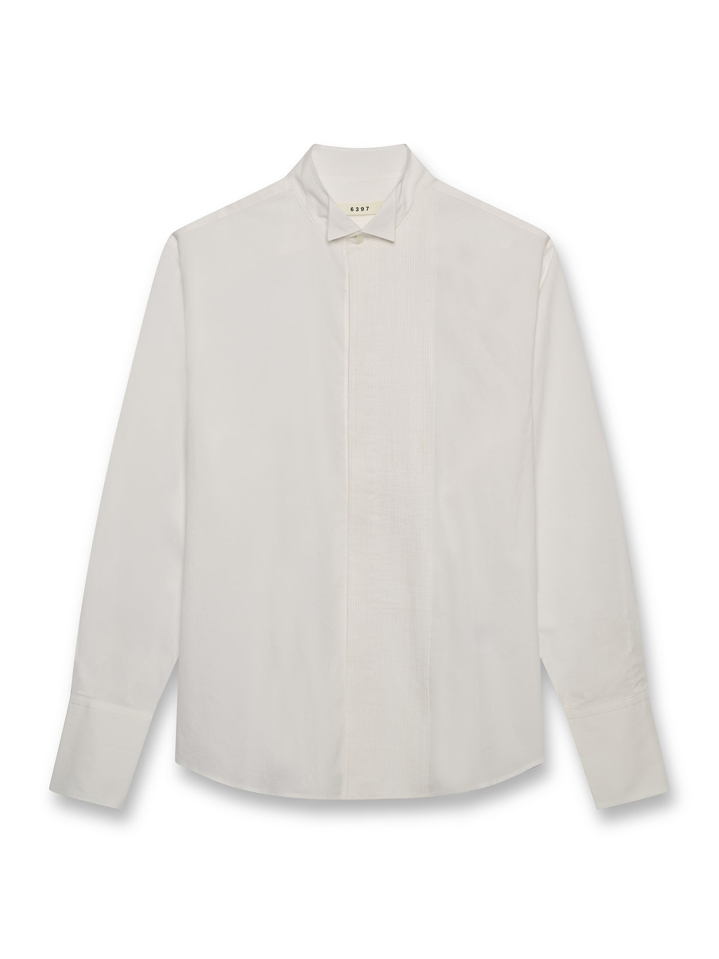 Micro Pleat Formal Shirt White
