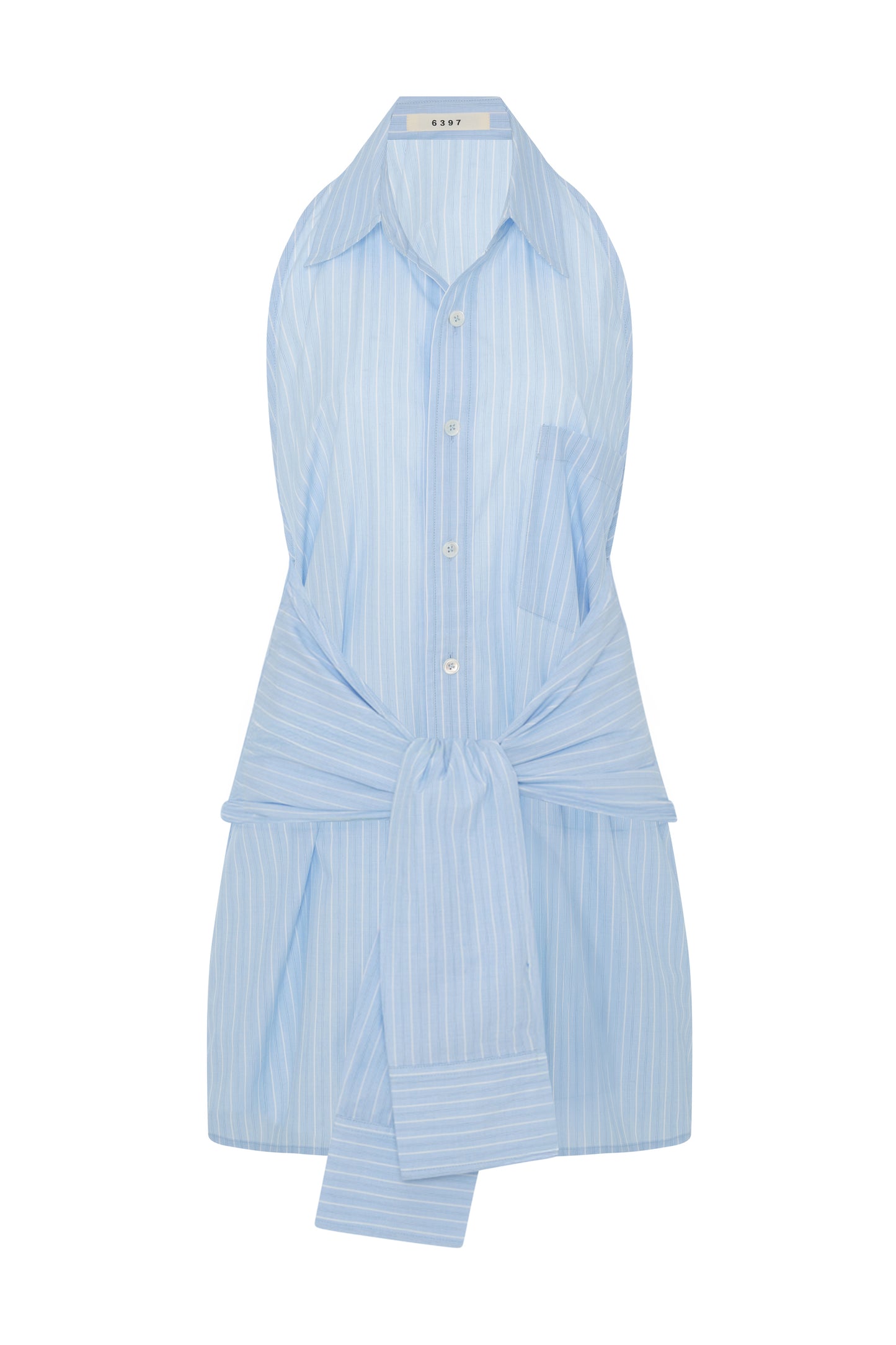 Halter Shirt Blue Stripe
