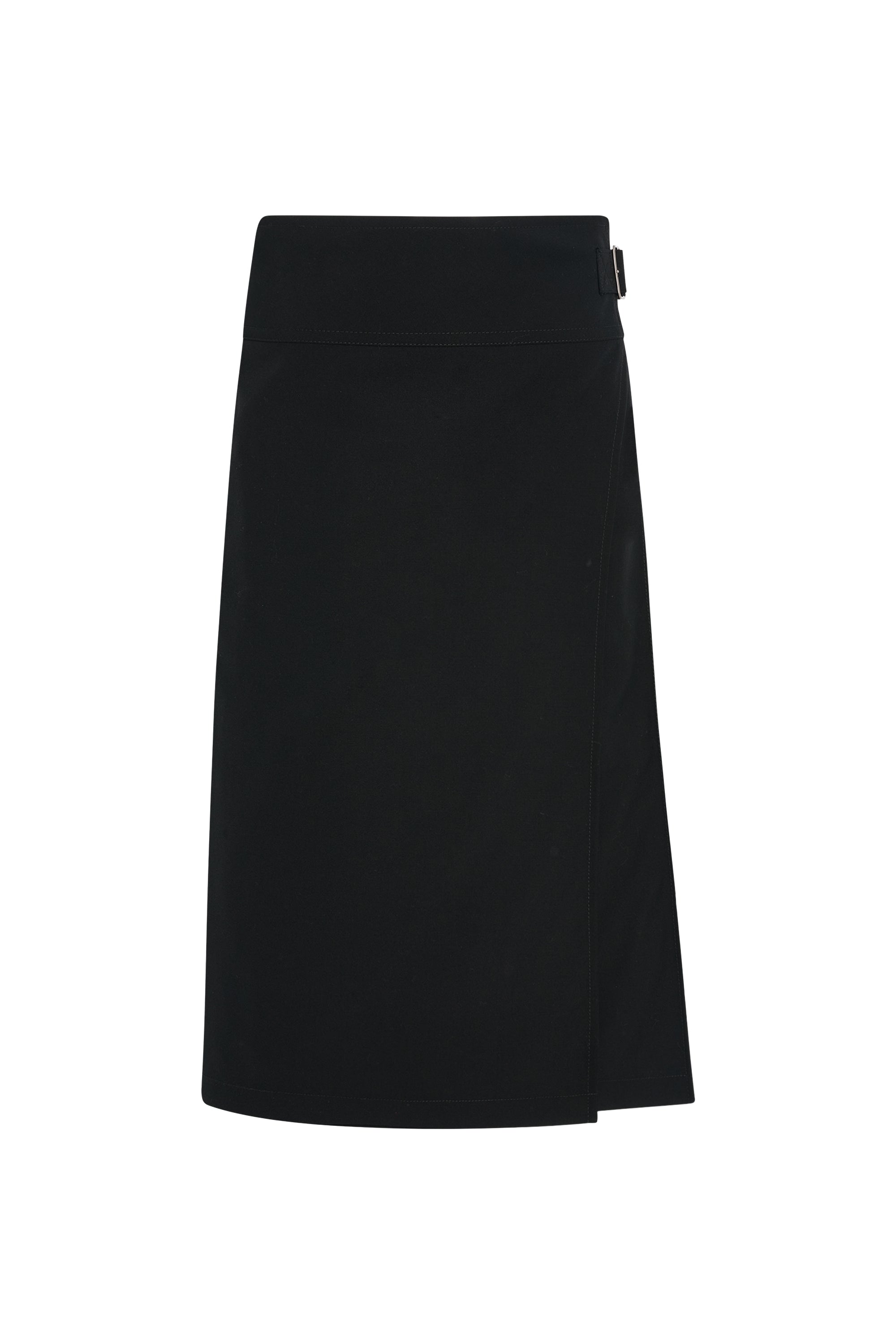 Pleated Wrap Skirt Jet – 6397