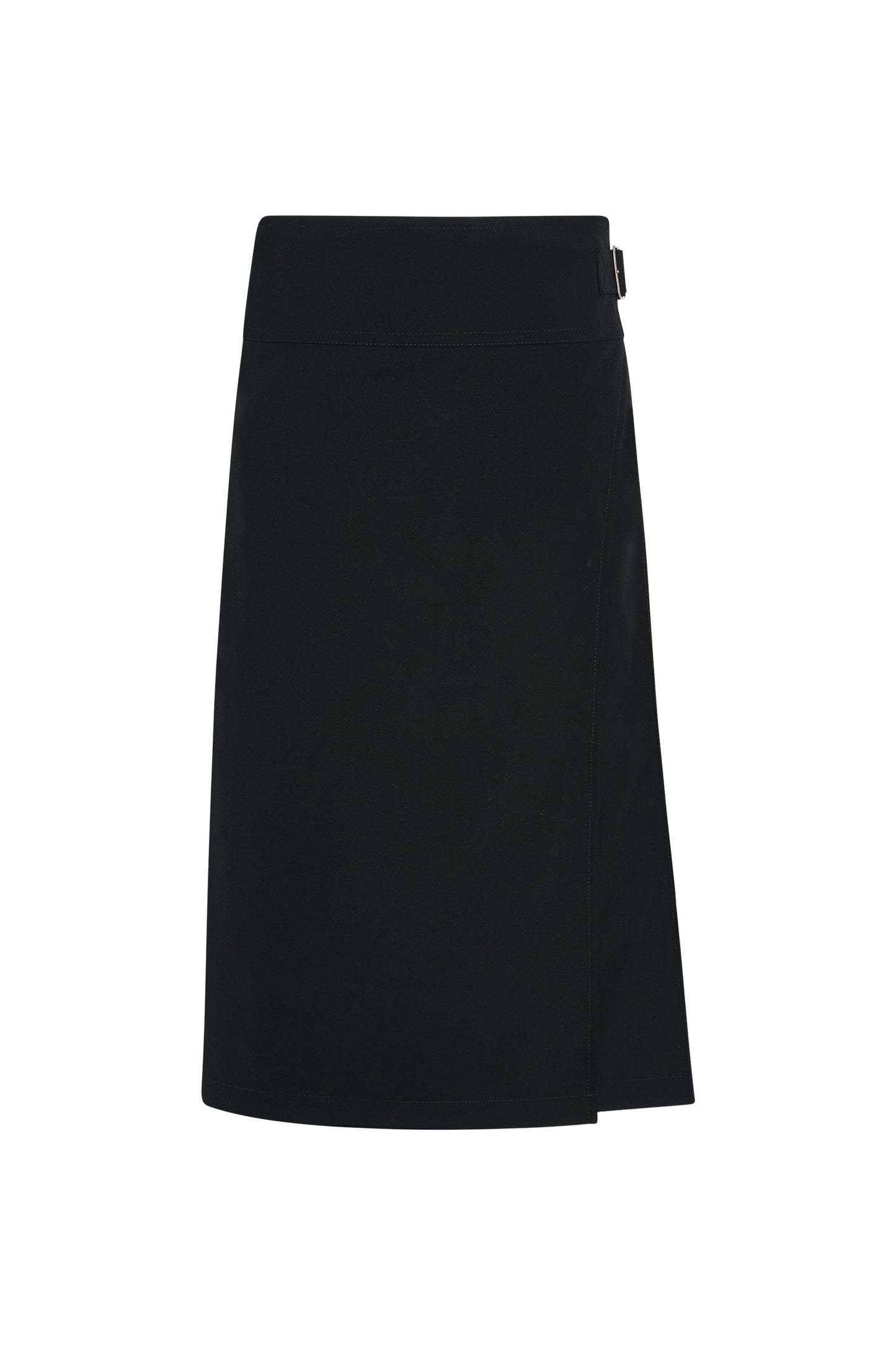Pleated Wrap Skirt Jet
