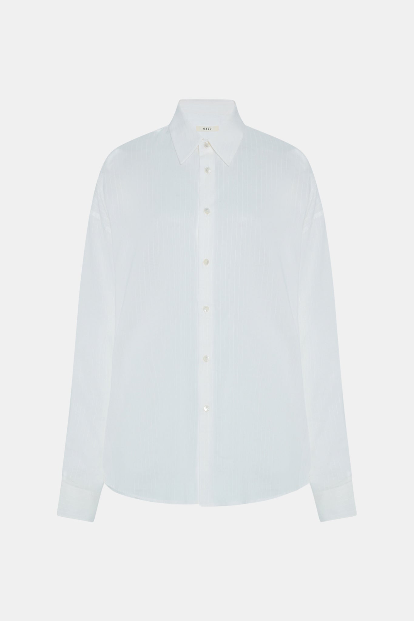 Ribbon Stripe Uniform Shirt White