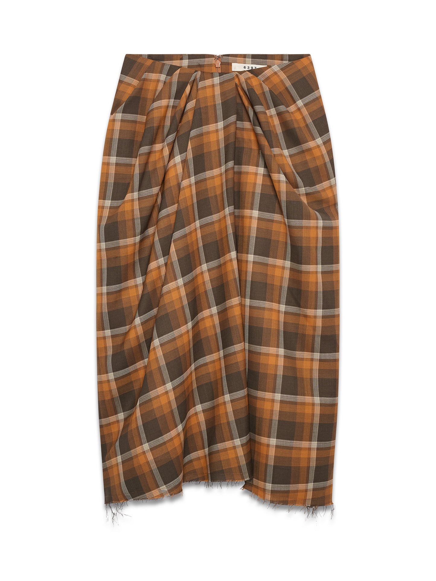 Draped Tartan Skirt