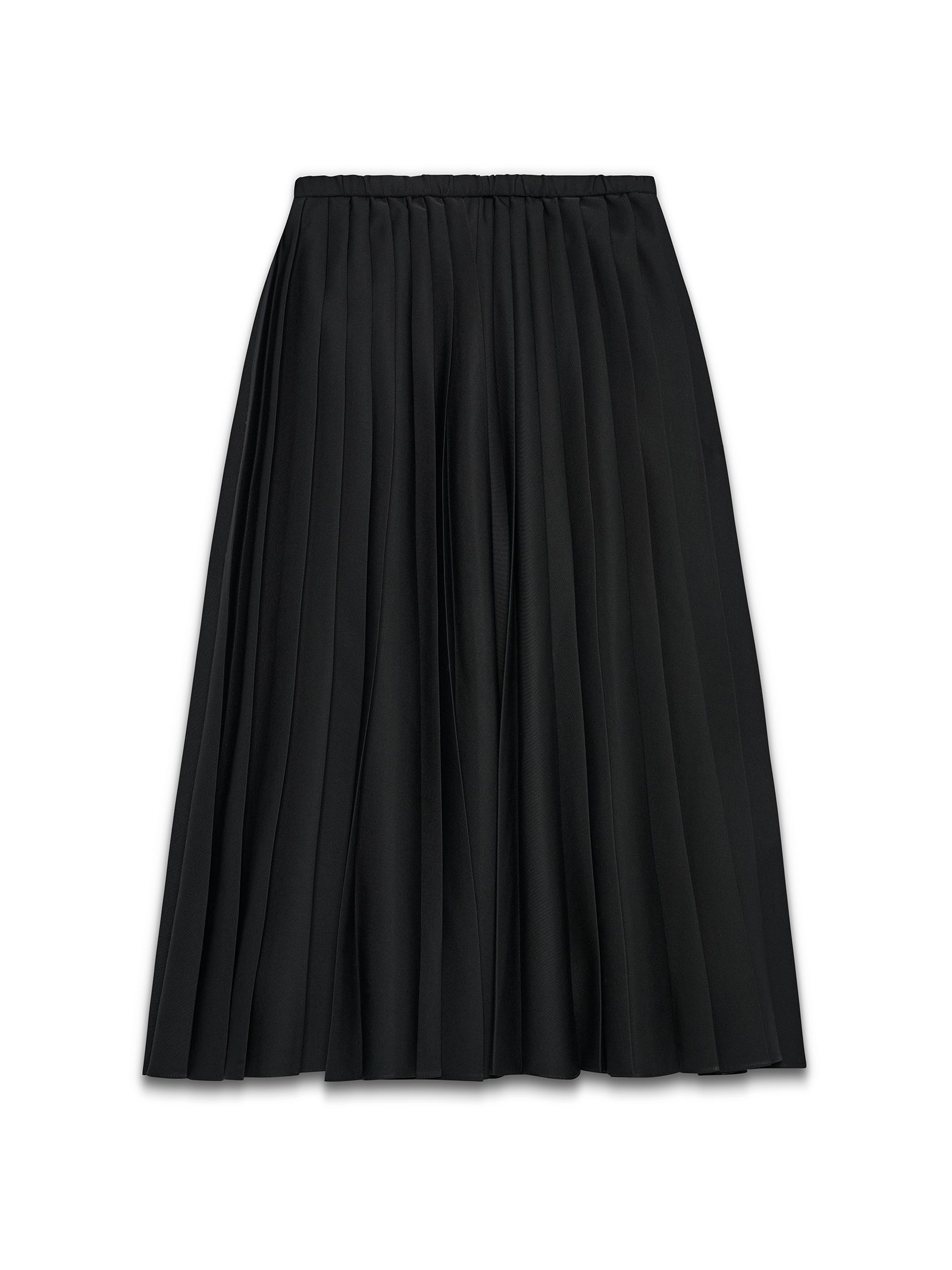 Pull-On Pleated Skirt Black – 6397