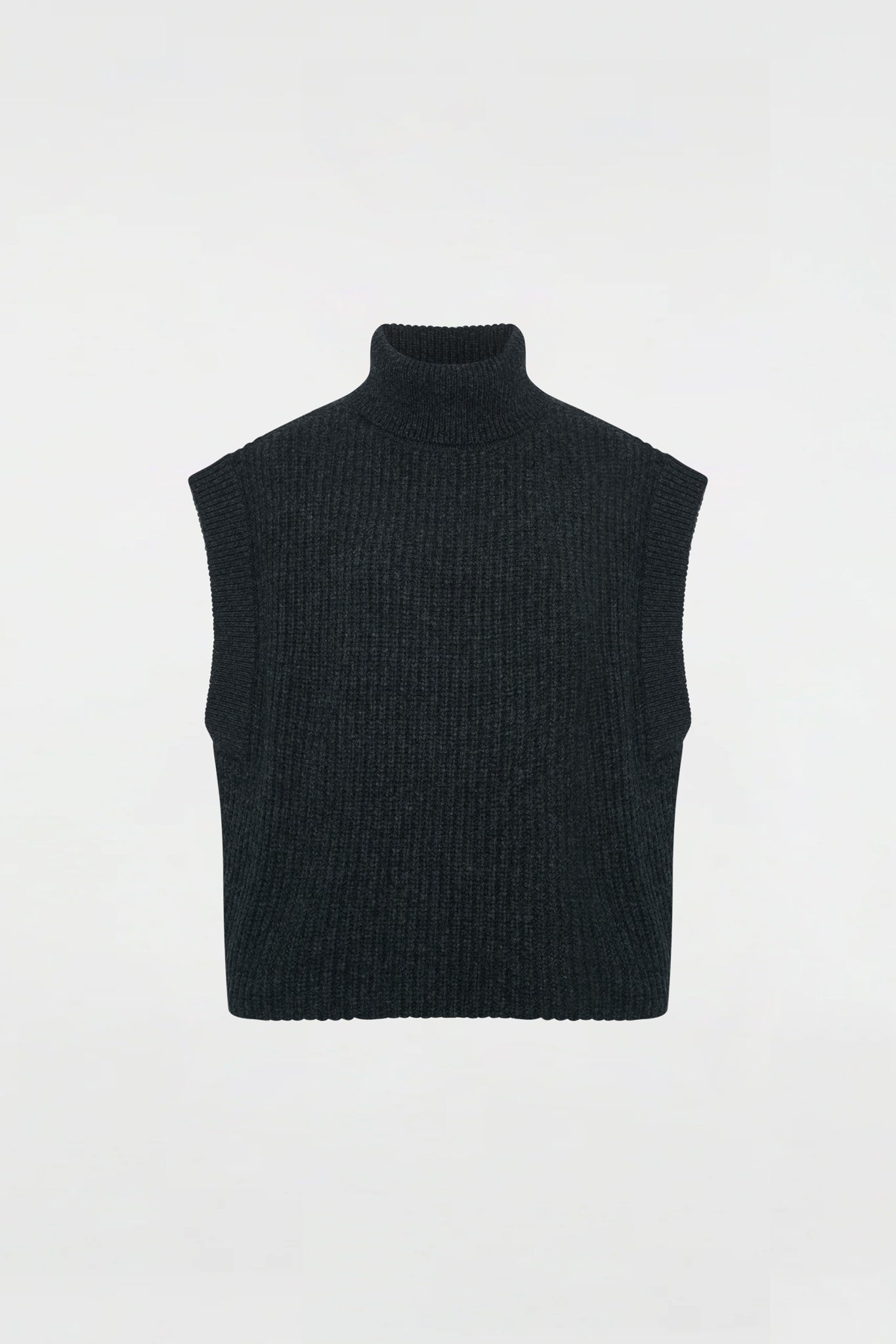 T-Neck Vest Charcoal