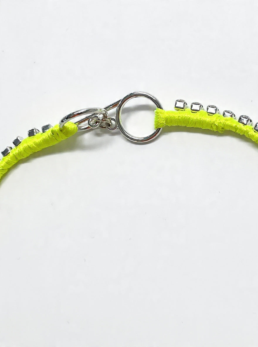 Alyssa Norton Neon Yellow Rhinestone Choker