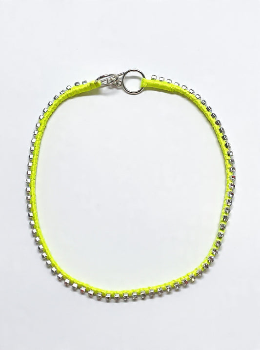 Alyssa Norton Neon Yellow Rhinestone Choker