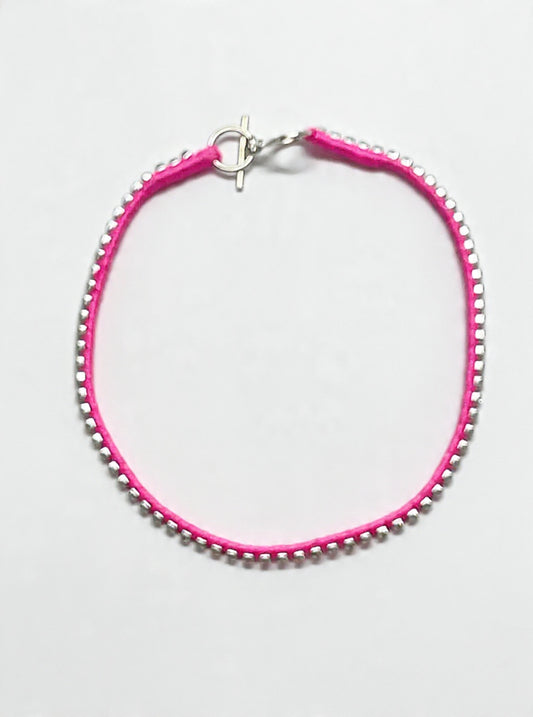 Alyssa Norton Neon Pink Rhinestone Choker