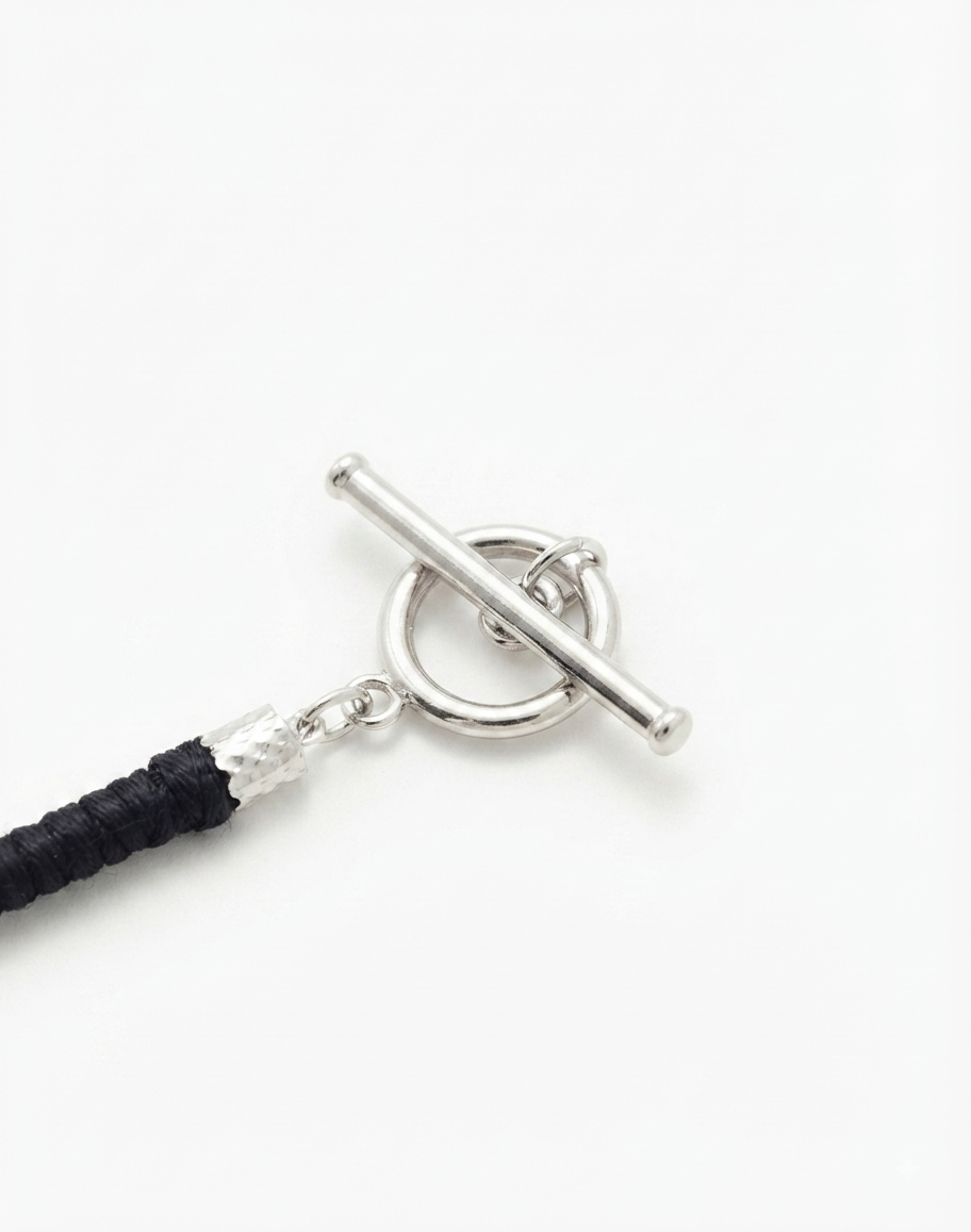 Alyssa Norton One-of-a-Kind Black Silk Choker
