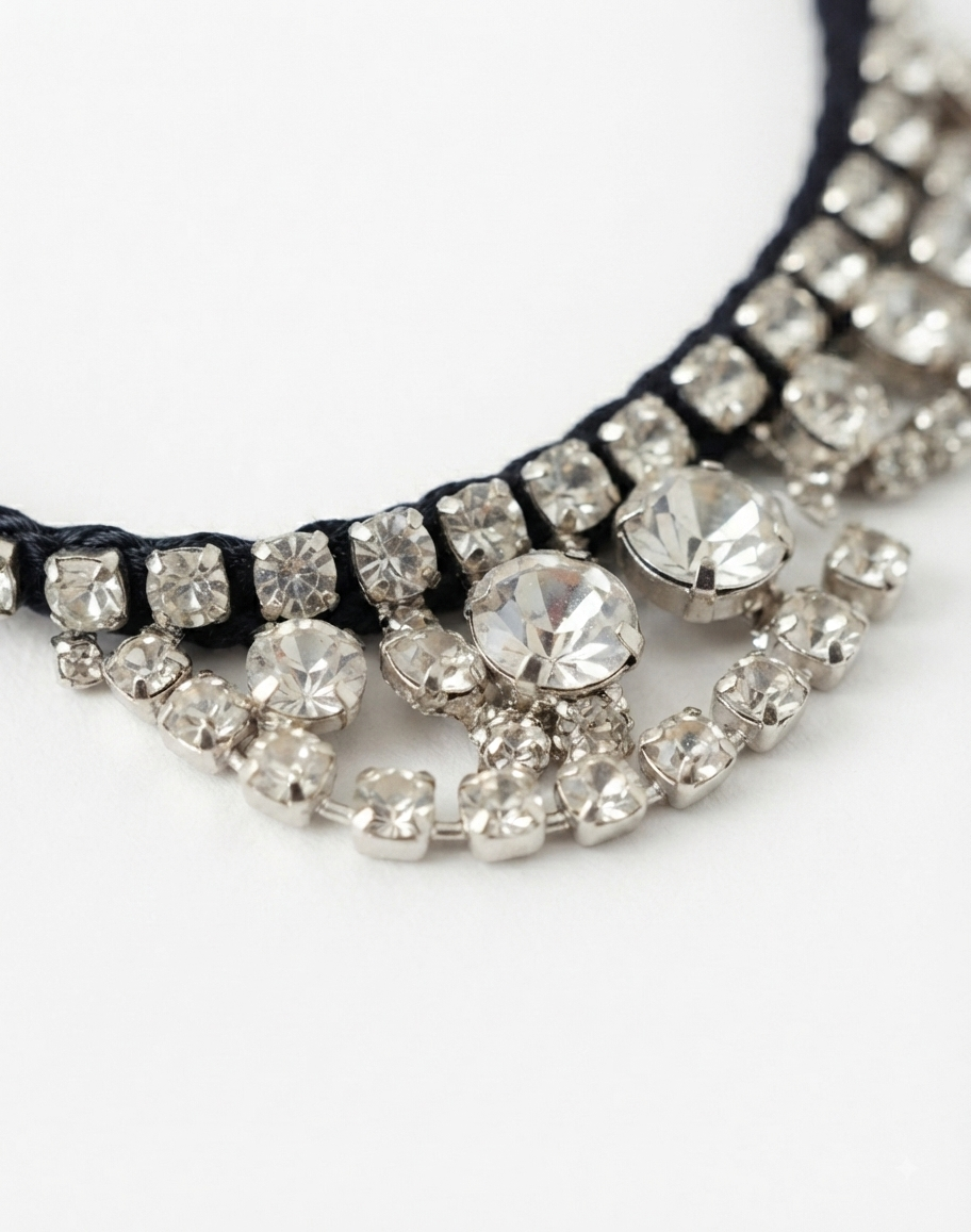 Alyssa Norton One-of-a-Kind Black Silk Choker