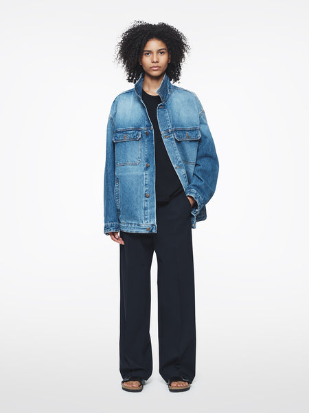 ZARA Woman Denim Jeans Short Cropped Jacket With Puff Sleeves Shoulders  MEDIUM M | eBay