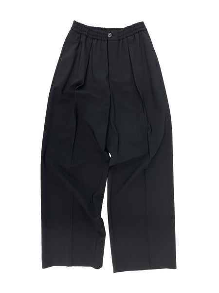 Pleated Long Pull-on Pant in Black