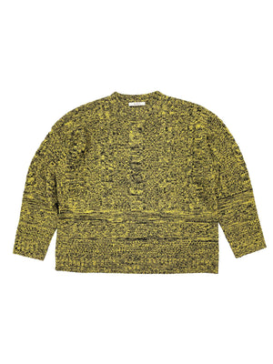 Off Gauge Cable Tunic in Chartreuse Marl