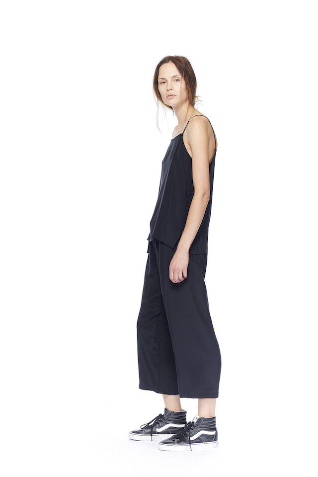link-6397-nt189-square-cami-washed-black NT189 Square Cami- Washed Black, NP085 Drawstring Pant- Washed Black