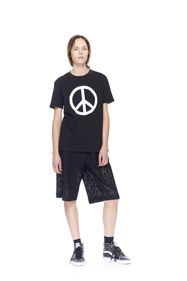 link-peace-boy-t-black NT006P Boy T- Peace NY- Black, NP075L Lace Board Shorts- Black
